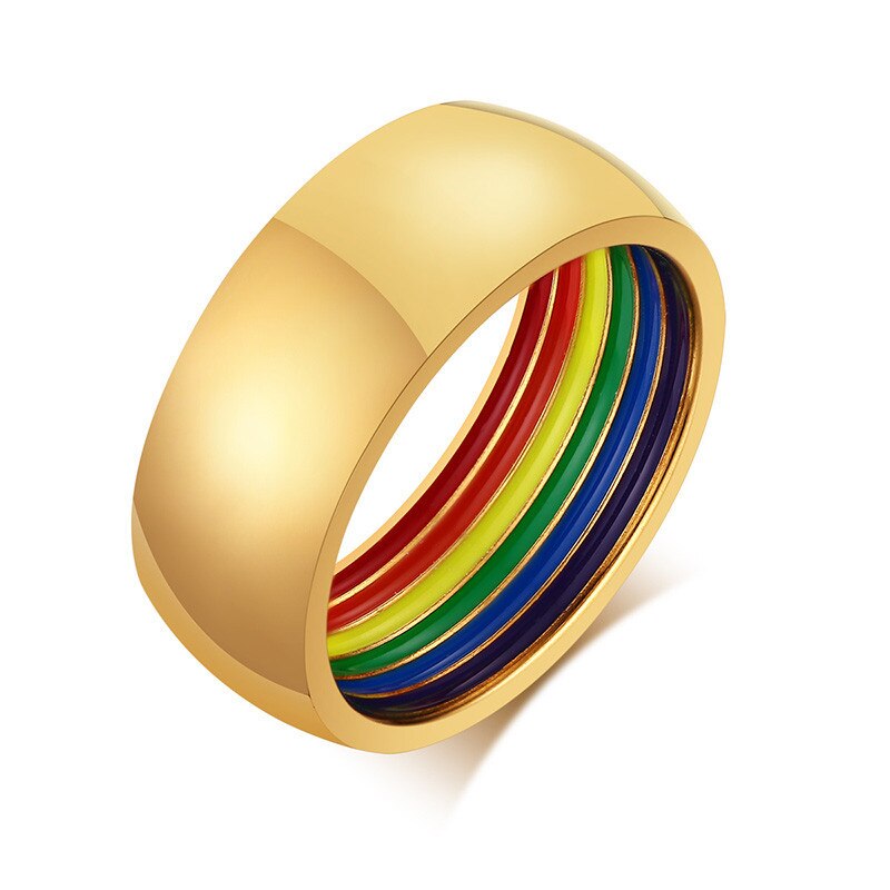 Pride Ring with Embedded Rainbow