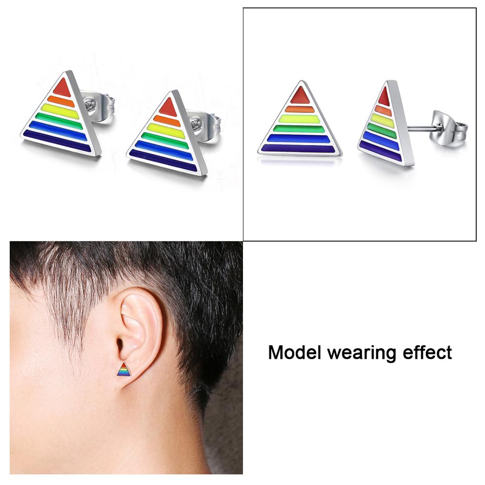 Rainbow Spike Earrings Rainbow Spike Dangle Earrings Oil  Etsy